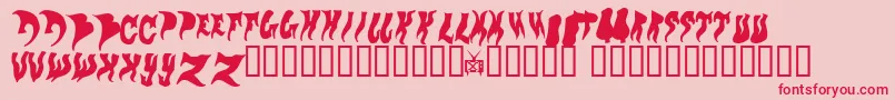 Evol Font – Red Fonts on Pink Background