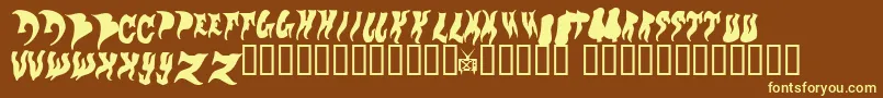 Evol Font – Yellow Fonts on Brown Background