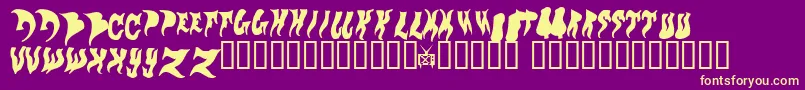 Evol Font – Yellow Fonts on Purple Background