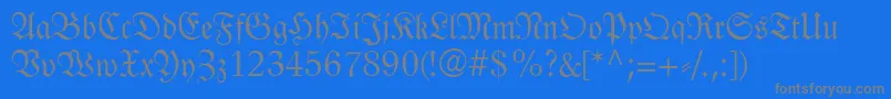 LinotypeLutherscheFraktur Font – Gray Fonts on Blue Background