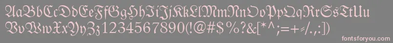 LinotypeLutherscheFraktur Font – Pink Fonts on Gray Background