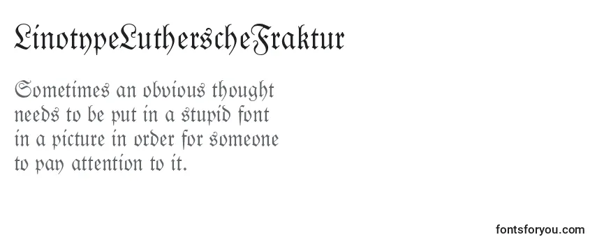 LinotypeLutherscheFraktur Font
