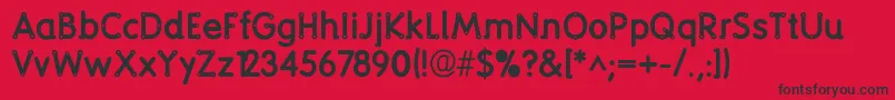 Screwround Font – Black Fonts on Red Background