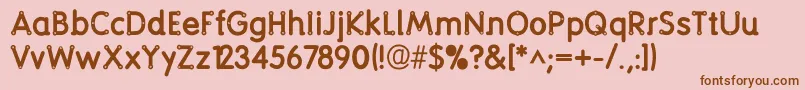Screwround Font – Brown Fonts on Pink Background