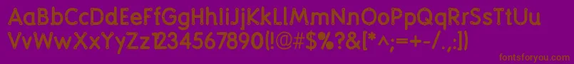 Screwround Font – Brown Fonts on Purple Background
