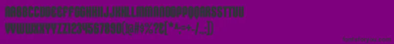 KleptocracyTitlingCdBd-Schriftart – Schwarze Schriften auf violettem Hintergrund