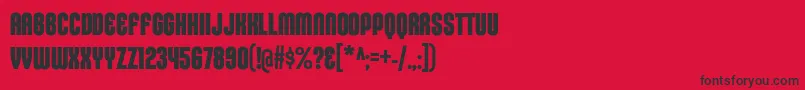 Шрифт KleptocracyTitlingCdBd – чёрные шрифты на красном фоне