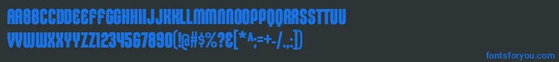 KleptocracyTitlingCdBd Font – Blue Fonts on Black Background