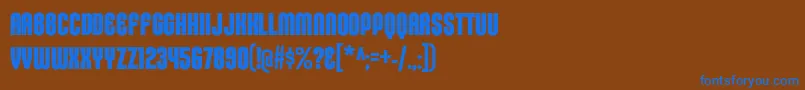 KleptocracyTitlingCdBd Font – Blue Fonts on Brown Background