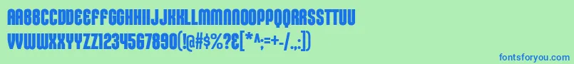 KleptocracyTitlingCdBd Font – Blue Fonts on Green Background