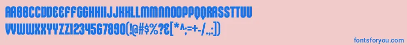 KleptocracyTitlingCdBd-Schriftart – Blaue Schriften auf rosa Hintergrund