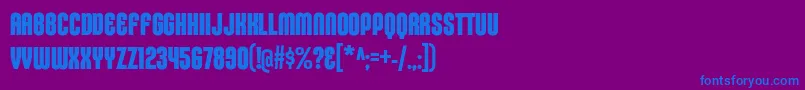 Шрифт KleptocracyTitlingCdBd – синие шрифты на фиолетовом фоне
