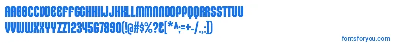 KleptocracyTitlingCdBd-Schriftart – Blaue Schriften auf weißem Hintergrund