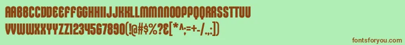 KleptocracyTitlingCdBd-fontti – ruskeat fontit vihreällä taustalla