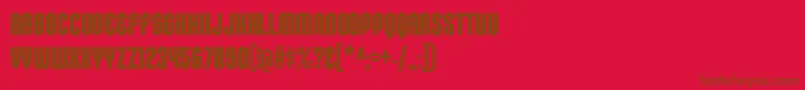 KleptocracyTitlingCdBd Font – Brown Fonts on Red Background