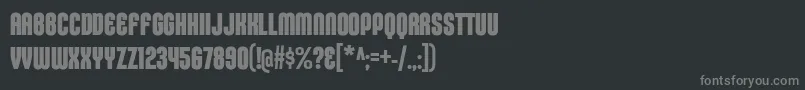 Шрифт KleptocracyTitlingCdBd – серые шрифты на чёрном фоне