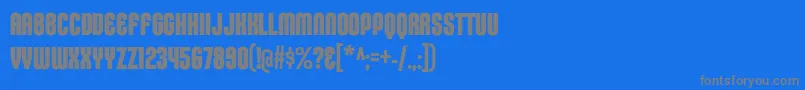 KleptocracyTitlingCdBd-fontti – harmaat kirjasimet sinisellä taustalla