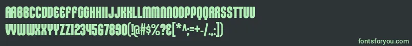 KleptocracyTitlingCdBd Font – Green Fonts on Black Background
