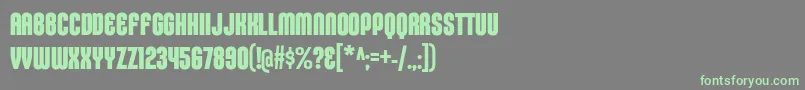 Шрифт KleptocracyTitlingCdBd – зелёные шрифты на сером фоне