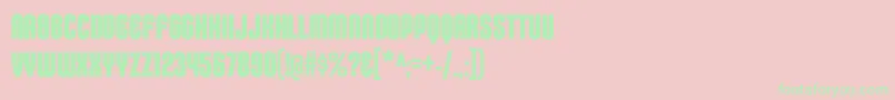 KleptocracyTitlingCdBd Font – Green Fonts on Pink Background