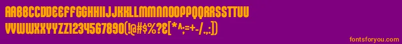 KleptocracyTitlingCdBd Font – Orange Fonts on Purple Background