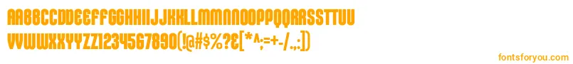 Шрифт KleptocracyTitlingCdBd – оранжевые шрифты на белом фоне
