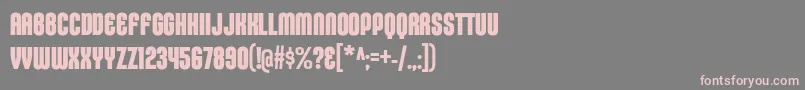 Шрифт KleptocracyTitlingCdBd – розовые шрифты на сером фоне