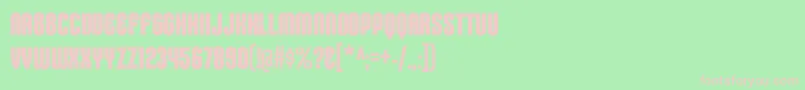 フォントKleptocracyTitlingCdBd – 緑の背景にピンクのフォント