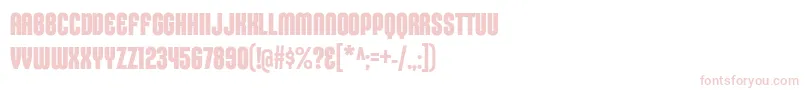 Шрифт KleptocracyTitlingCdBd – розовые шрифты на белом фоне
