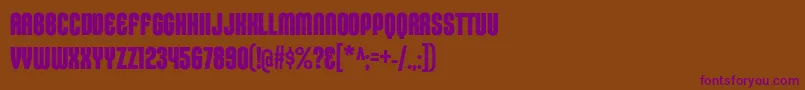 Шрифт KleptocracyTitlingCdBd – фиолетовые шрифты на коричневом фоне