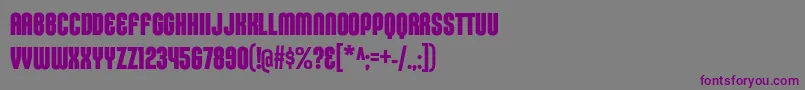 Шрифт KleptocracyTitlingCdBd – фиолетовые шрифты на сером фоне