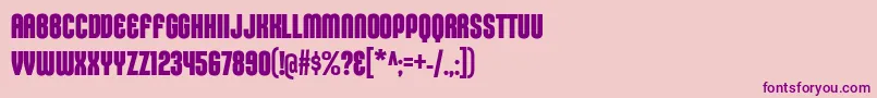 KleptocracyTitlingCdBd-fontti – violetit fontit vaaleanpunaisella taustalla
