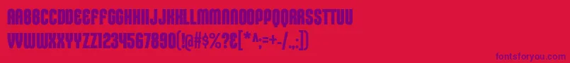 Шрифт KleptocracyTitlingCdBd – фиолетовые шрифты на красном фоне