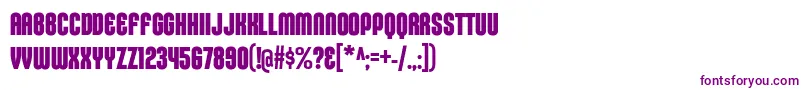 KleptocracyTitlingCdBd-fontti – violetit fontit valkoisella taustalla