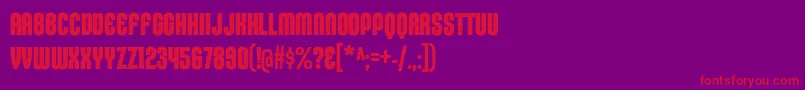 Шрифт KleptocracyTitlingCdBd – красные шрифты на фиолетовом фоне