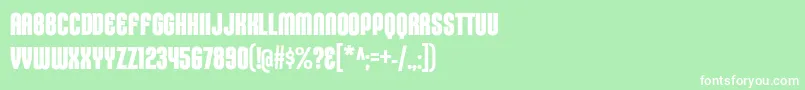 フォントKleptocracyTitlingCdBd – 緑の背景に白い文字