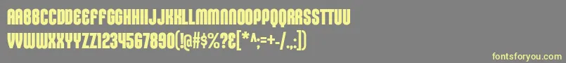 Шрифт KleptocracyTitlingCdBd – жёлтые шрифты на сером фоне