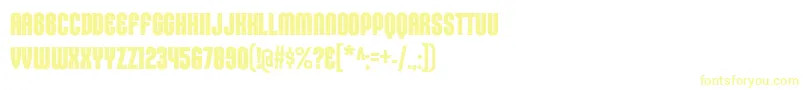 KleptocracyTitlingCdBd-Schriftart – Gelbe Schriften auf weißem Hintergrund
