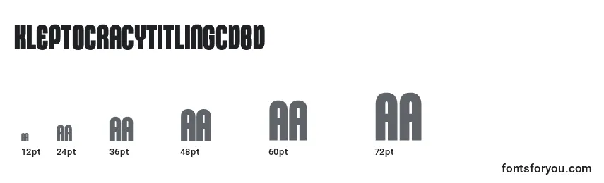 KleptocracyTitlingCdBd Font Sizes