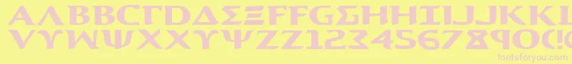 AegisExpanded Font – Pink Fonts on Yellow Background