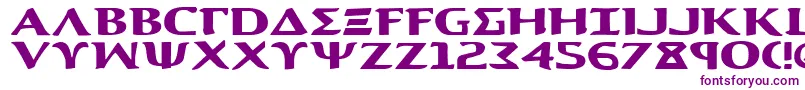 Czcionka AegisExpanded – fioletowe czcionki