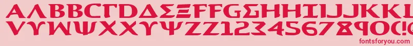 AegisExpanded Font – Red Fonts on Pink Background