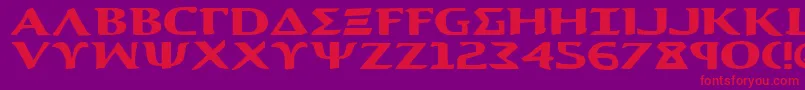 AegisExpanded Font – Red Fonts on Purple Background