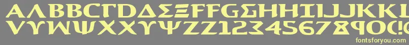 AegisExpanded Font – Yellow Fonts on Gray Background