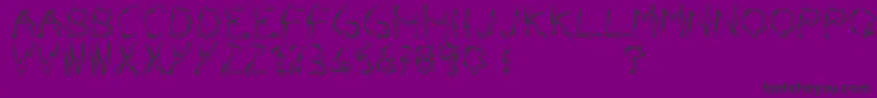 Ideocs-Schriftart – Schwarze Schriften auf violettem Hintergrund