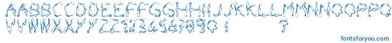 フォントIdeocs – 白い背景に青い文字