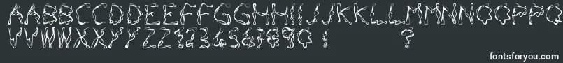 Шрифт Ideocs – белые шрифты на чёрном фоне