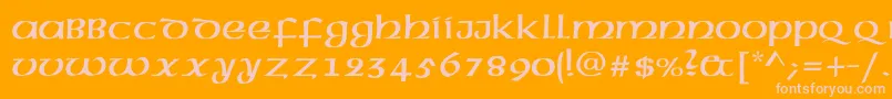 Saiba mais sobre a fonte America1 Fonte America1 – fontes rosa em um fundo laranja