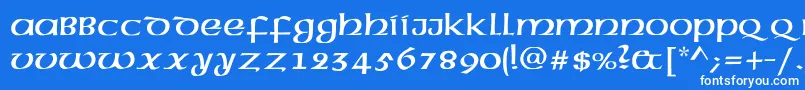 Шрифт America1 – белые шрифты на синем фоне