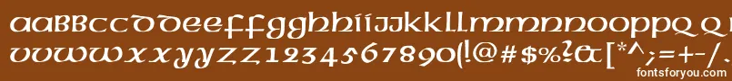 フォントAmerica1 – 茶色の背景に白い文字